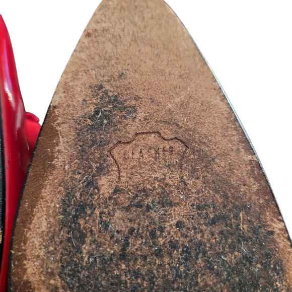 Stuart Weitzman red patent leather kitten heels - 8N.        J75 - Picture 9 of 9